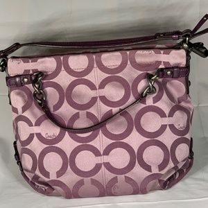 COACH Op Art Signature Sateen Brooke Bag 14147